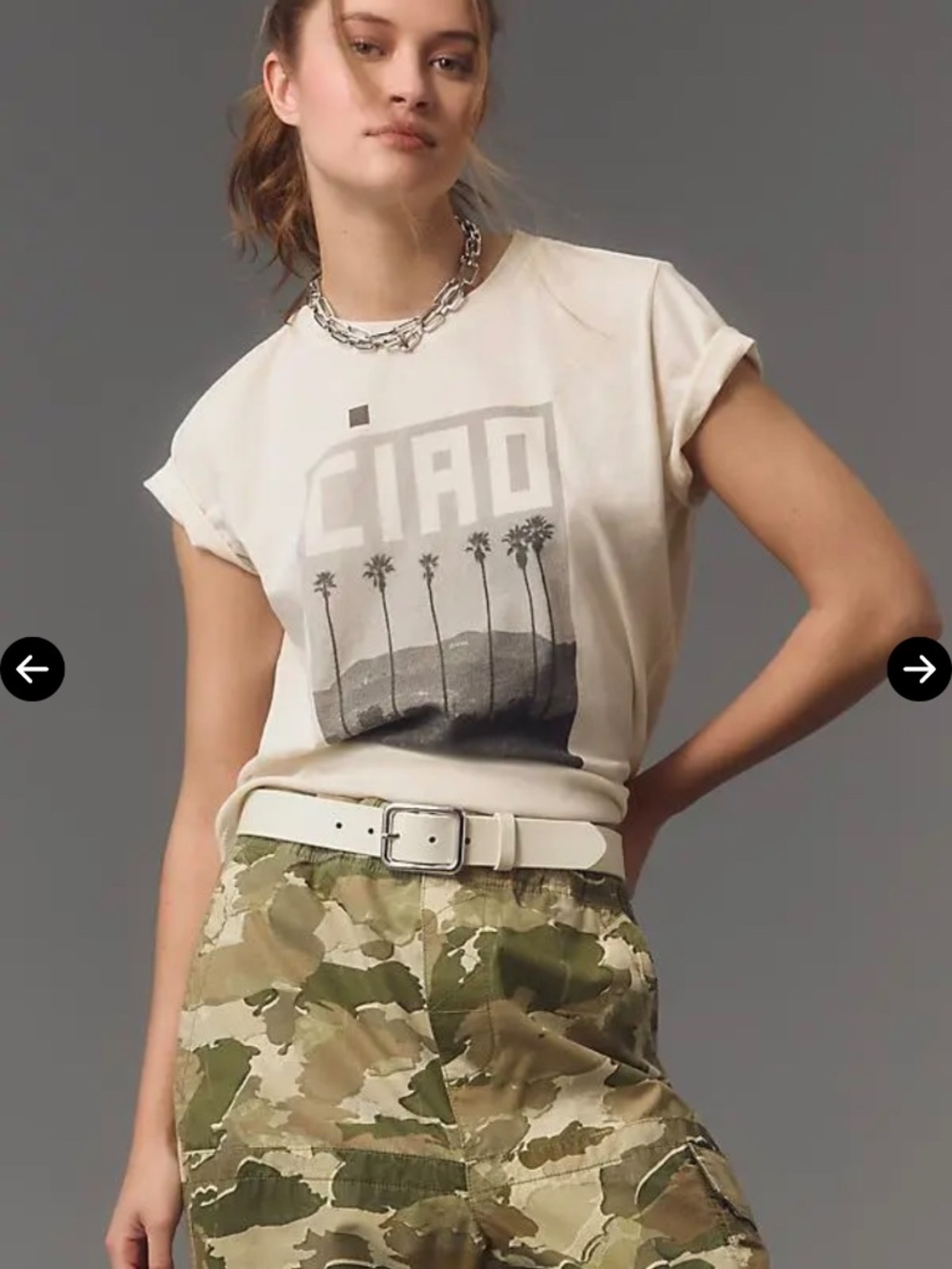 Clare V Palm CAIO Tee SIZE XL